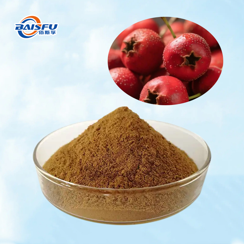 Baisfu Natural organic concentrated powder Hawthorn P.E. Red-brown powder 80 mesh For food and beverages