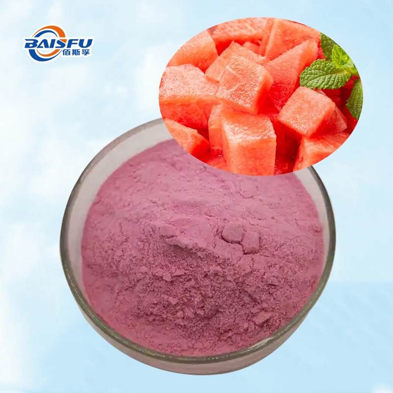 Baisfu Pure Natural High Concentration Watermelon Powder Light Red Fine Powder for Food Beverage and Nutritional Fortifier