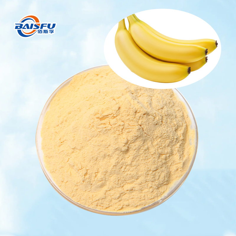 Baisfu Factory Hot Sales Freeze Dried Banana Powder Light Yellow Powder Assay 99% for Food Beverage and Nutritional Fortifier