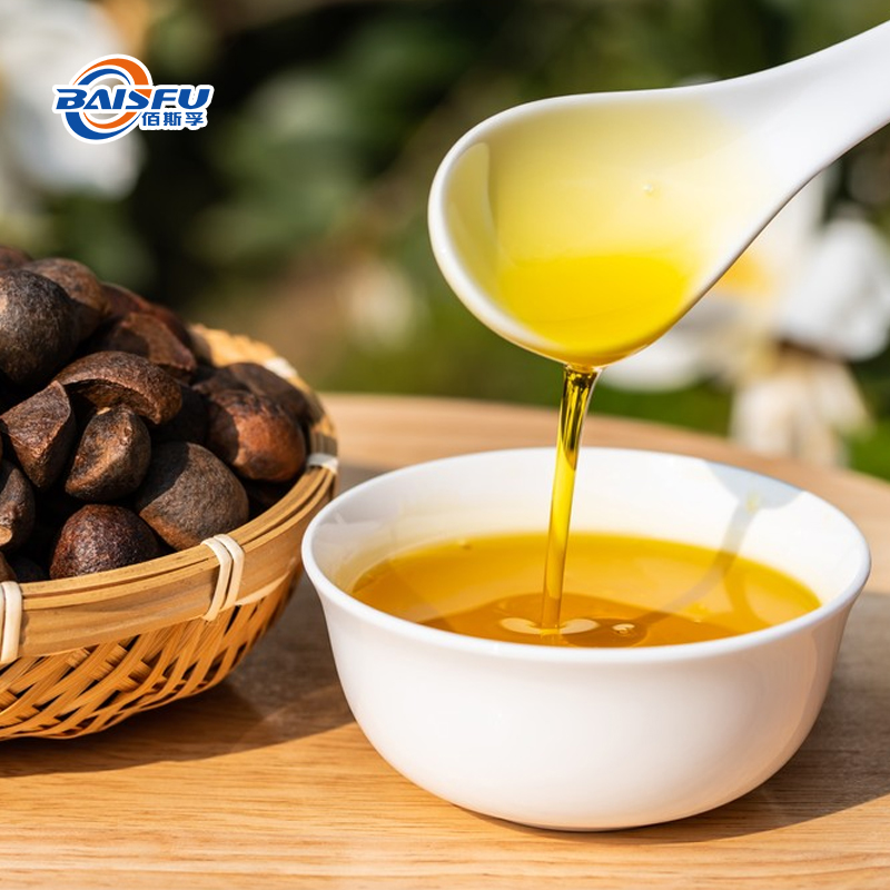 Baisfu Best Quality Green Tea Seed Oil Light Yellow Transparent Liquid for Nutritional Fortifier and Cosmetic
