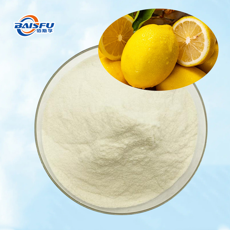 Baisfu Pure Natural Lemon Extract Powder Light Yellow Fine Powder for Food Beverages and Skin Care Products